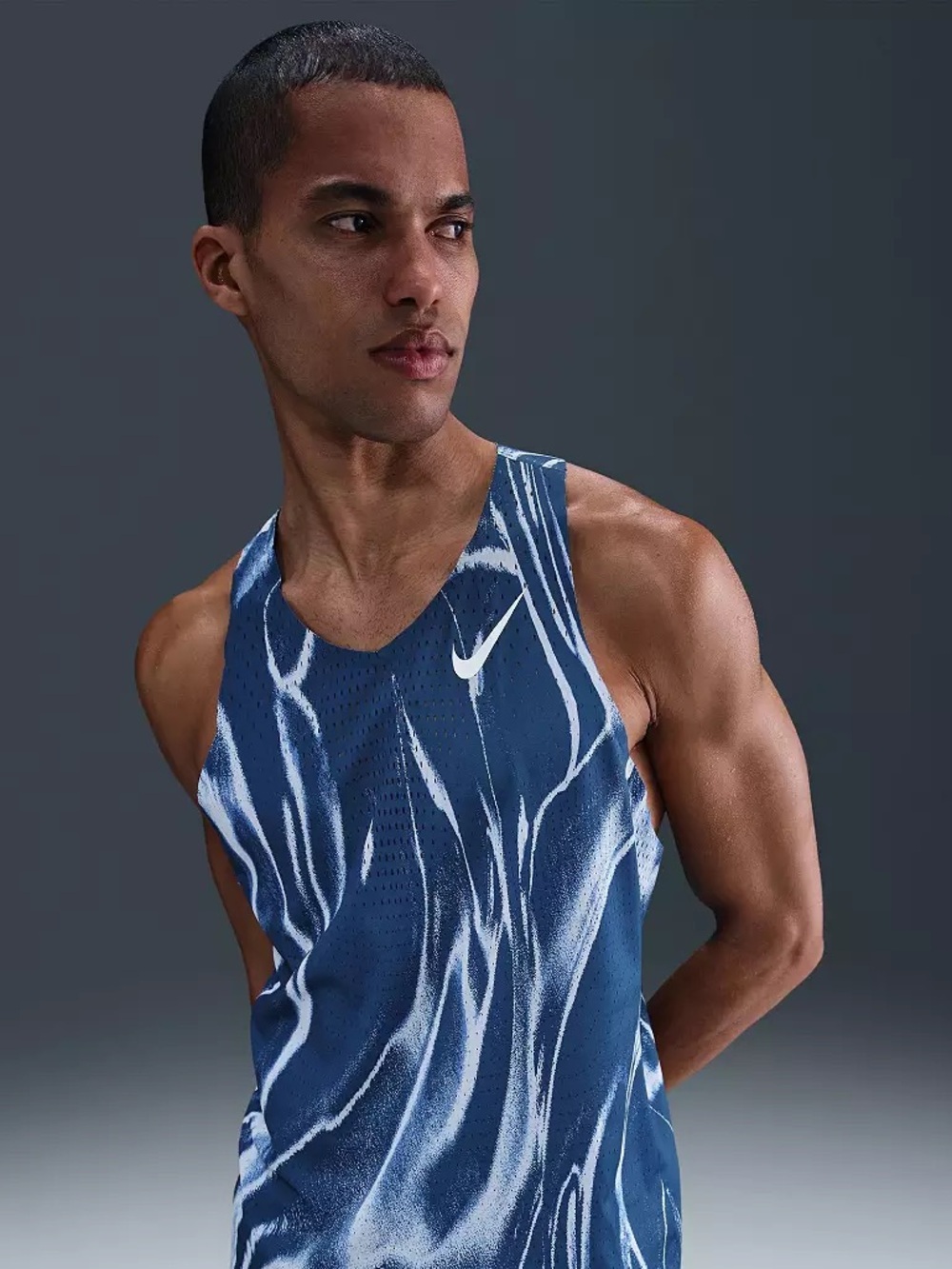 Nike Men's Dri-FIT ADV AeroSwift Allover Print Singlet